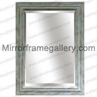 Distressed Blue  Wooden Frame Mirror